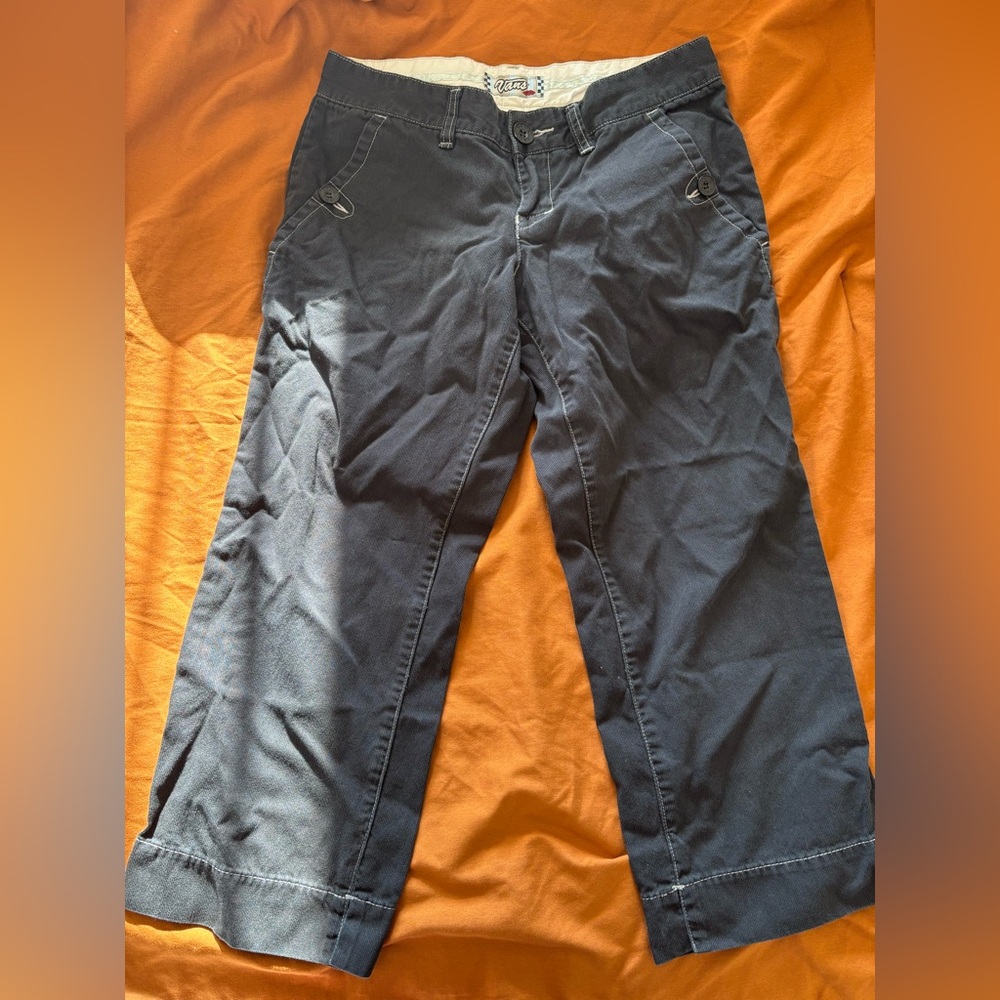Vans Vintage Women's Black Cropped Cargo Jeans